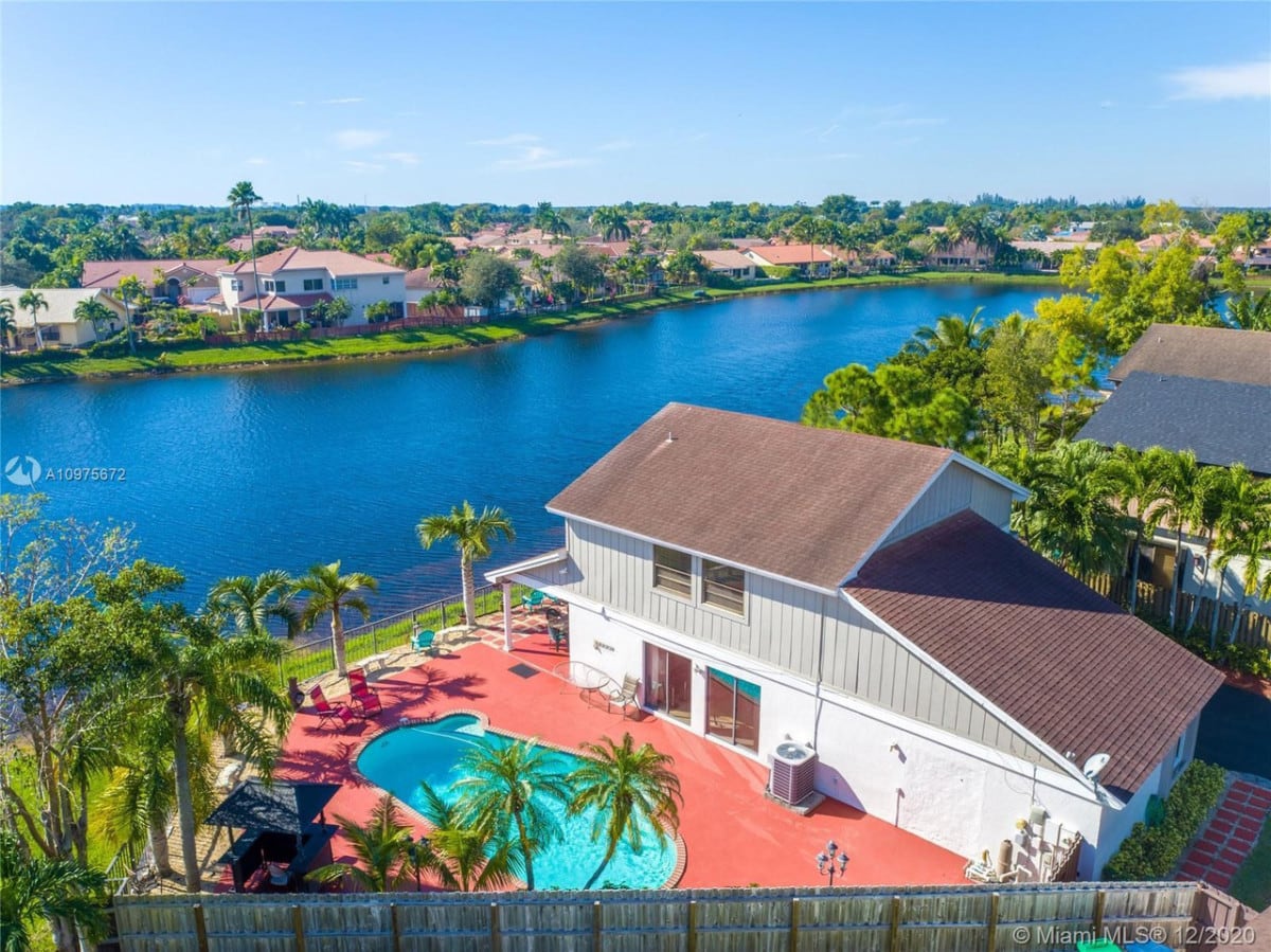 Home near body of water