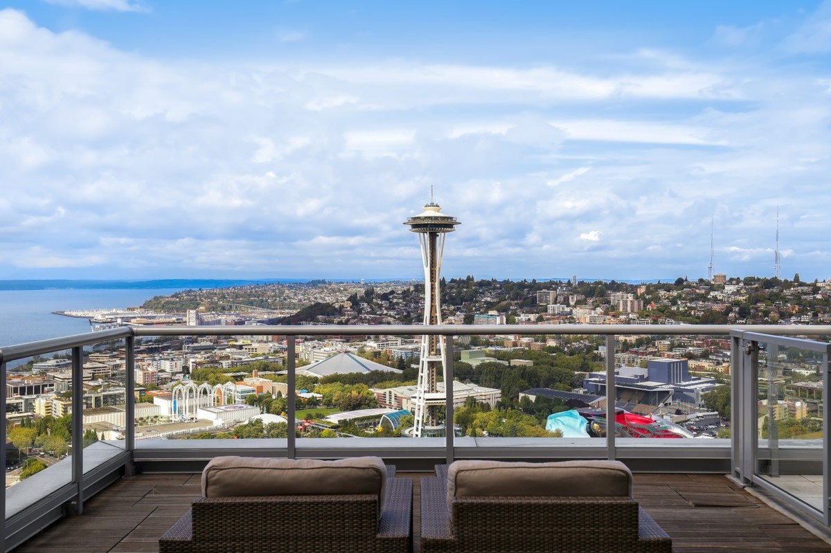 balcony view of the space needle