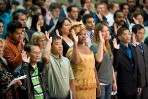oath ceremony during naturalization